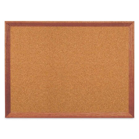 United Visual Products Decor Wood Combo Board, 48"x36", Walnut/Black Porcelain & Black UV703DEFAB-WALNUT-BLKPORC-BLACK